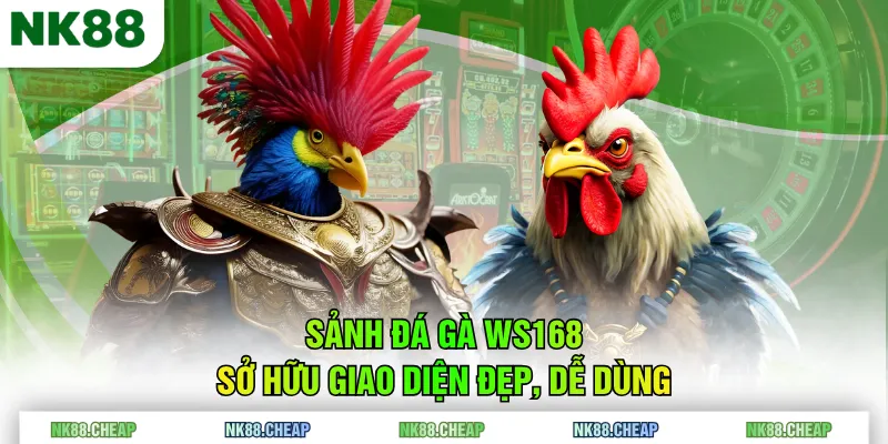 Sảnh đá gà WS168 sở hữu giao diện đẹp, dễ dùng